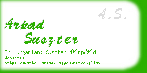 arpad suszter business card